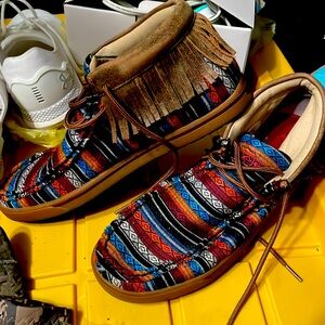 TwistedX Fringe loafers sz 9